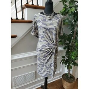 WaterMelon Women Multicolor Polyester & Rayon Half Sleeves Knee Length Dress 2XL